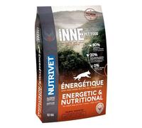 NUTRIVET - INNE CHIEN ENERGETIQUE - Crocchette senza cereali - Cane adulto alta attività - Pollame - 80% ingredienti di origine animale - 12 kg