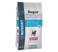NUTRIVET - Super Premium - Junior Medio - Crocchette Senza Grano - Cucciolo Medio - Ricco di Proteine Animali - 15 kg