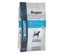 NUTRIVET - Super Premium - Sensitive - Crocchette senza grano - Cane cane con sensibilità digestiva - Ricco di proteine animali - 15 kg