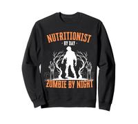 Nutrizionista di Day Zombie by Night Divertente Halloween Creepy Felpa