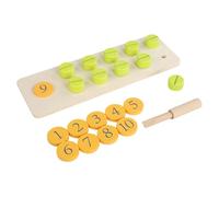 Nuts Bolts Toy, Math Funny Board Interactive Set, Wooden Puzzle Counting Game with Number Tracing Pegs And Screws, Early Learning Toys for Kids, Home, Preschool, Toddler Girls