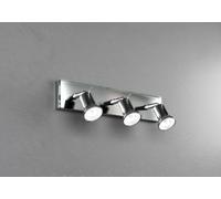 Applique Contemporanea Nuts Metallo Cromo Vetro Trasparente 3 Luci Gu10