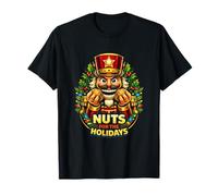 Nuts for The Holidays Funny Schiaccianoci Natale Maglietta