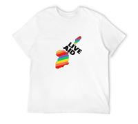 NUTS SNACKS Live Aid Band Aid Music Festival Logo Men's T-Shirt White XL