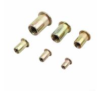 Nutsert - Kit di 150 inserti per rivetti assortiti, metrico M10, in acciaio al carbonio zincato, per rivettatura a mano, con corpo zigrinato e Fl