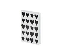 nuuna Taccuino A6 | Bébé Sucré S - Coeur De La Nuit | 2,5 mm | 176 pagine numerate | carta premium da 120 g | bianco vegano | prodotto in Germania in modo sostenibile