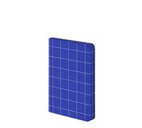 Nuuna Taccuino A6 | Break The Grid S - Blu | 82 griglie creative | 160 pagine | carta premium da 120 g | pelle blu | prodotto in Germania in modo sostenibile