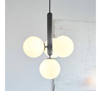 Nuura Miira 4 Lampadario Grigio Roccia e Opale Bianco