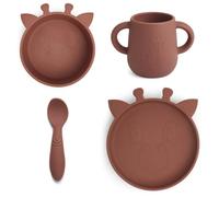 NUUROO Lykke Silicone Dinner Set - 4 Confezioni - Mahogany