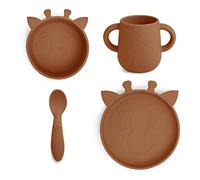 Nuuroo - Lykke silicone dinner set - 4 pack - Caramel Café