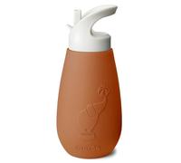 Nuuroo Pax - Borraccia in silicone, 350 ml, riutilizzabile, per bambini, motivo: elefante circo, in silicone alimentare LFGB, senza BPA, progettata in Danimarca (Caramel Café)