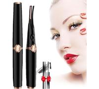 Nuvaia Lash Curler - Nuvaia Eyelash Curler, Nuvaia Lash Lift Pro + Magic Mascara, Electric Heated Eyelash Curler USB Rechargeable Eyelashes Curler, Fast Heating Long-Lasting (Black)