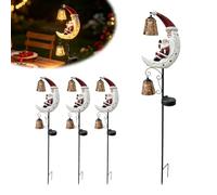 Nuvatrix Luce solare da giardino a forma di Babbo Natale, luna, impermeabile, a forma di luna crescente, luce a LED per vialetti, cortili, vialetti, prati, decorazioni natalizie per la casa e le