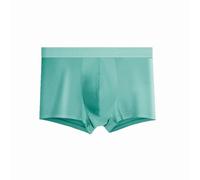 Nuvellor, biancheria intima ultra confortevole in seta di alta qualità, boxer da uomo senza cuciture in seta di ghiaccio, elastici, freschi e traspiranti., Verde chiaro, L