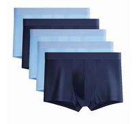 Nuvellor, biancheria intima ultra confortevole in seta di alta qualità, boxer da uomo senza cuciture in seta di ghiaccio, elastici, freschi e traspiranti., Colore F., L