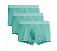 Nuvellor, biancheria intima ultra confortevole in seta di alta qualità, boxer da uomo senza cuciture in seta di ghiaccio, elastici, freschi e traspiranti., Colore D., L