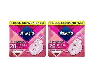 Nuvenia - Assorbente Normal Ultra con Ali - Superficie Traspirante e Assorbenza Rapida - Confezione da 56 Assorbenti
