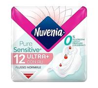 Nuvenia - Assorbente Pure Sensitive Sottile Notte con Ali - Confezione da 8 Assorbenti