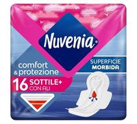 Nuvenia Assorbenti Sottili Normal con Ali, 16 Pezzi | Superficie Morbida, Controllo degli Odori