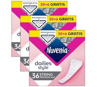Nuvenia Proteggi Slip String, 3 Confezioni da 30+6 Pezzi | 108 Pezzi Totali, Ideali per Perizoma e String