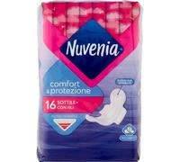 Nuvenia - Assorbente Sottile Normal con Ali - Superficie Morbida e Controllo Odori - Confezione da 16 Assorbenti