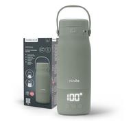 Nuvita 1190 Bollitore Scalda Latte Portatile 500ml - Scaldabiberon Wireless con Batteria Ricaricabile, 3 Temperature Selezionabili 37°/55°/100°, Mantiene Caldo fino a 12h, Ideale per Latte, Tisane