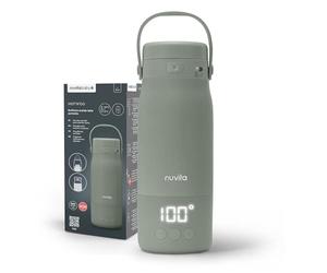 Nuvita 1190 Bollitore Scalda Latte Portatile 500ml - Scaldabiberon Wireless con Batteria Ricaricabile, 3 Temperature Selezionabili 37°/55°/100°, Mantiene Caldo fino a 12h, Ideale per Latte, Tisane