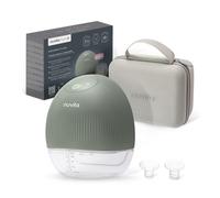 Nuvita 1264W Tiralatte Elettrico Indossabile 3 Fasi con Vibro-Stimolazione - Silenzioso, Portatile, Batteria Ricaricabile USB-C, 4 Cicli Completi, Coppa Silicone 24mm con Riduttori, Custodia Rigida