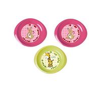 Nuvita 1428 piatti (rosa e verde, confezione da 3)
