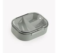 Nuvita 4420 | Contenitore Porta pranzo con 3 scomparti | Lunch Box con Capacità di 490 ml | Schiscetta per Bambini | Bento Box riscaldabile | Contenitore portapranzo | Sage Green