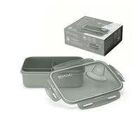 Nuvita 4430 Lunch Box 1000ml - 3 Scomparti Fissi, Coperchio Ermetico, Adatto a Microonde e Lavastoviglie - Ideale per Pappa, Snack o Pranzo - Senza BPA - 6+ Mesi - Sage Green