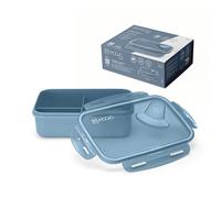 Nuvita 4430 Lunch Box 1000ml - 3 Scomparti Fissi, Coperchio Ermetico, Adatto a Microonde e Lavastoviglie - Ideale per Pappa, Snack o Pranzo - Senza BPA - 6+ Mesi - Powder Blue