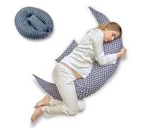 Nuvita 7200 DreamWizard Memory 3D - Cuscino Gravidanza e Allattamento Ergonomico, 3D Mesh Traspirante, Certificazione OEKO-TEX, Fodera Sfoderabile e Lavabile - Blue