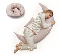 Nuvita 7200 DreamWizard Memory 3D - Cuscino Gravidanza e Allattamento Ergonomico, 3D Mesh Traspirante, Certificazione OEKO-TEX, Fodera Sfoderabile e Lavabile - Pink