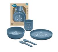 Nuvita Set Pappa Svezzamento per Bambino Colore Blu Adatto Microonde