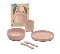 Nuvita Set Pappa Svezzamento per Bambina Colore Rosa Adatto Microonde