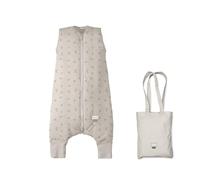 Nuvita MOOVO DREAMS Sacco Nanna 90400 con Piedini TOG 1.5 Smanicato | Sacco Nanna con Gambe e Calzini Antiscivolo per Bambini 1-3 Anni |Sacco Nanna Bambini | Beige, 1 anno