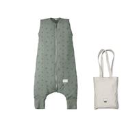 Nuvita MOOVO DREAMS Sacco Nanna 90400 con Piedini TOG 1.5 Smanicato | Sacco Nanna con Gambe e Calzini Antiscivolo per Bambini 1-3 Anni |Sacco Nanna Bambini | Sage Green, 3 anni