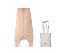 Nuvita MOOVO DREAMS Sacco Nanna 90400 con Piedini TOG 1.5 Smanicato | Sacco Nanna con Gambe e Calzini Antiscivolo per Bambini 1-3 Anni |Sacco Nanna Bambini | English Rose, 1 anno