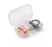 Nuvita Orthosoft Light Set succhietti ortodontici in silicone per neonati 0m+ colore rosa e verde, 2 succhietti