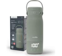 Nuvita 1190 Bollitore Scalda Latte Portatile 500ml - Scaldabiberon Wireless con Batteria Ricaricabile, 3 Temperature Selezionabili 37°/55°/100°, Mantiene Caldo fino a 12h, Ideale per Latte, Tisane