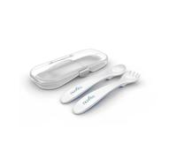 Nuvita Set Cucchiaio e Forchetta con Astuccio Verde