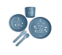 Nuvita Set Pappa Svezzamento per Bambino Colore Blu Adatto Microonde