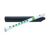 Nuvo Flauto Dolce Soprano con Tasti, Bianco/Verde con custodia rigida