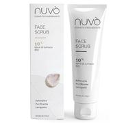 Nuvò - Scrub Viso alla Bava di Lumaca Bio, 75 ml, Esfoliante Viso, Pulizia Viso Profonda per Pelli Miste e Impure, con Acido Salicilico, Mandorla e Nocciola per Uomo e Donna, Made in Italy