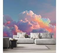 Nuvola Colorata Nel Cielo Carta da Parati Fotografica Nuvole Bianche Da Sogno Carta da Parati Fotomurali Vello Sfondo Murale Per Camera Da Letto Soggiorno Fotomurali (400 x 280 cm)