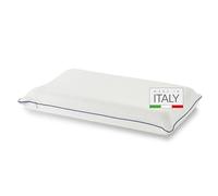 NUVOLA Comfortmassage - Cuscino Memory Foam Cervicale Confortevole e Traspirante, Guanciale Letto Ergonomico Rivestito con Fodera Antimicotica e Igienizzante, Cuscini Letto Made in Italy, 72x42x11/9h