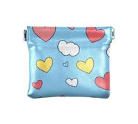 Nuvola Cuore San Valentino Blu Moda Donne In Pelle Portafoglio Contanti Unico Accessori Da Viaggio per le Donne pequena para
