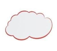 Nuvola di biglietti per moderazione FRANKEN 620 x 370 mm bianca con bordo rosso carta riciclata al 100% 170 g/m (UMZ WG)