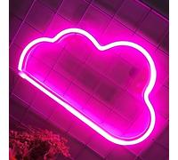 Nuvola luce neon segno - USB o LED alimentato a batteria neon segno della stanza della luce Decorazione della parete Festa di nozze di compleanno Halloween Natale decorazione della stanza (rosa)